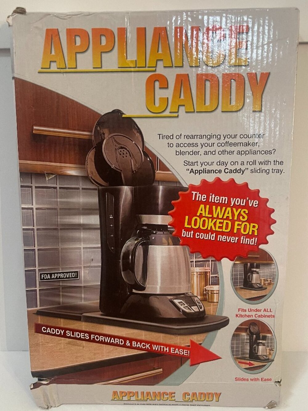 Appliance Caddy Sliding Tray Kitchen Counter Appliance Mover